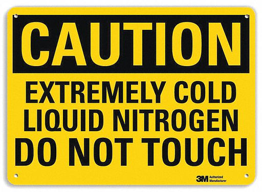 Caution Sign 7 in x 10 in Aluminum