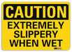 Caution Sign 10 in x 14 in Plastic