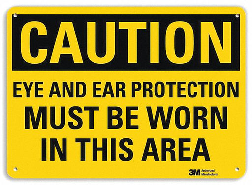 Caution Sign 10 in x 14 in Aluminum