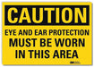 Caution Sign 5 in x 7 in Rflct Sheeting