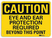 Caution Sign 7 in x 10 in Plastic