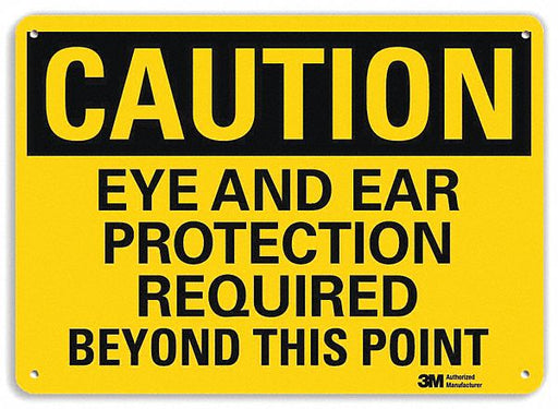 Caution Sign 10 inx14 in Aluminum