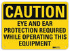 Caution Sign 10 inx14 in Plastic