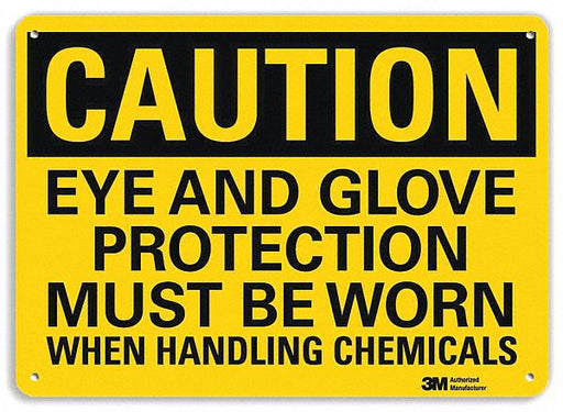Caution Sign 7 inx10 in Plastic