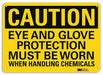 Caution Sign 7 in x 10 in Aluminum