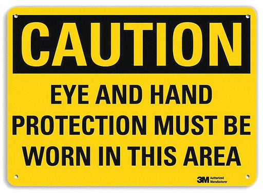 Caution Sign 10 in x 14 in Aluminum