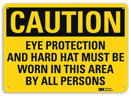 Caution Sign 10 inx14 in Aluminum