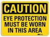 Caution Sign 7 inx10 in Plastic