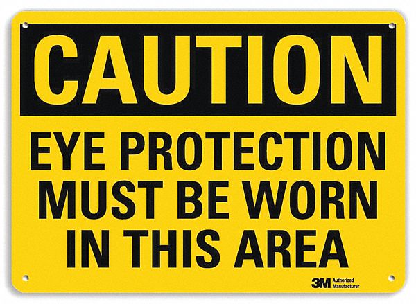 Caution Sign 7 inx10 in Plastic