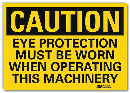 Caution Sign 5 in x 7 in Rflct Sheeting