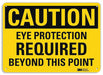 Caution Sign 7 inx10 in Plastic