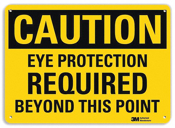 Caution Sign 7 inx10 in Plastic