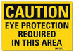 Caution Sign 5inx7in Reflective Sheeting