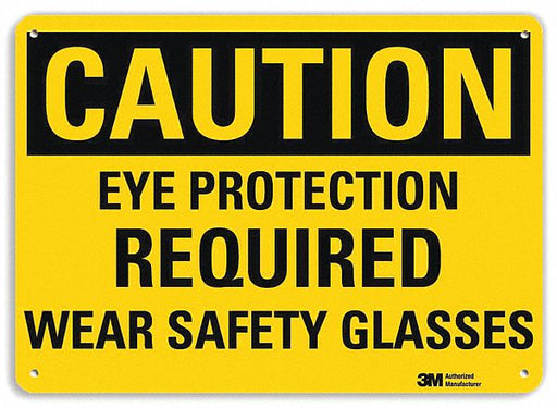 Caution Sign 10 inx14 in Aluminum