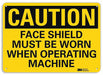 Caution Sign 7 in x 10 in Plastic