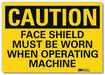 Caution Sign 5inx7in Reflective Sheeting