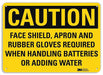 Caution Sign 7 inx10 in Plastic