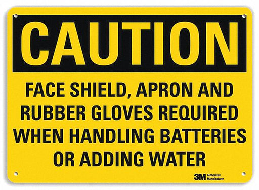 Caution Sign 10 inx14 in Aluminum