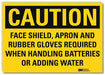 Caution Sign 7inx10in Reflctv Sheeting