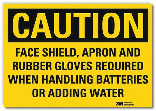 Caution Sign 7inx10in Reflctv Sheeting