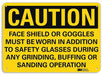Caution Sign 7 inx10 in Plastic