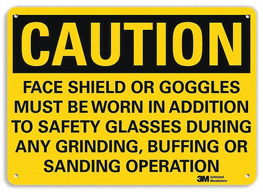 Caution Sign 10 in x 14 in Plastic
