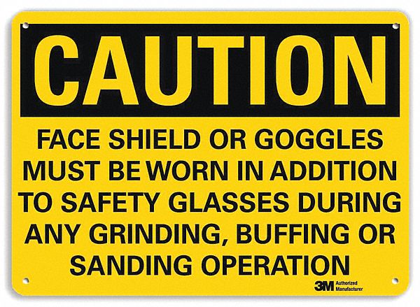 Caution Sign 7 inx10 in Plastic