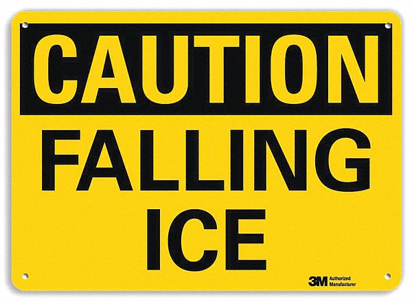 Caution Sign 10 in x 14 in Plastic