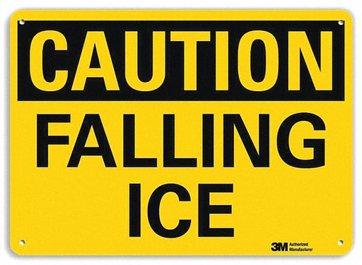 Rflct Icy Condition Sign 10x14in Plastic