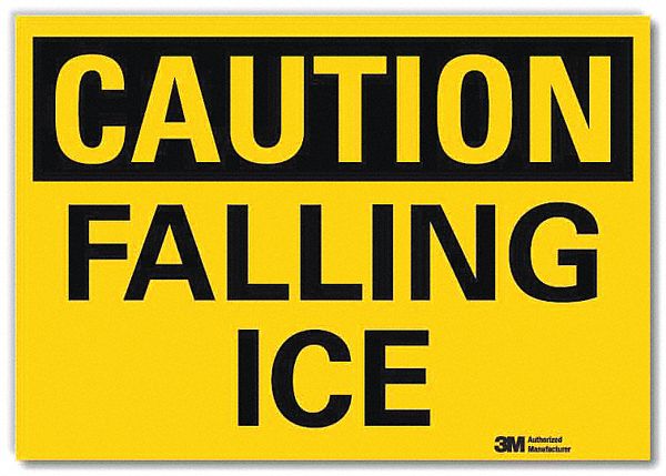 Rflct Icy Conditions Lbl 5x7in Plastic