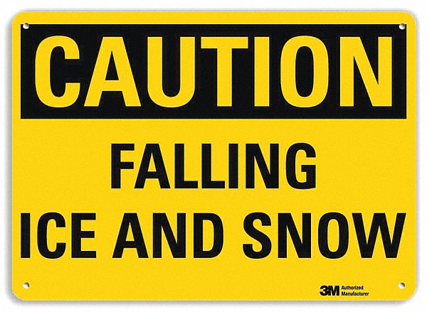 Caution Sign 10 inx14 in Aluminum