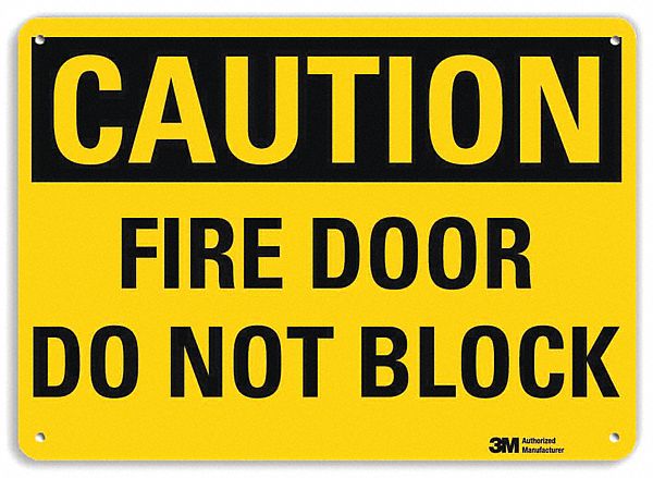 Caution Sign 7 in x 10 in Plastic
