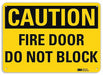 Caution Sign 10 in x 14 in Plastic