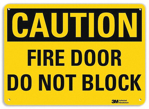Caution Sign 10 in x 14 in Plastic