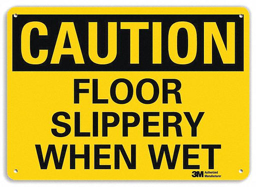 Caution Sign 7 inx10 in Plastic