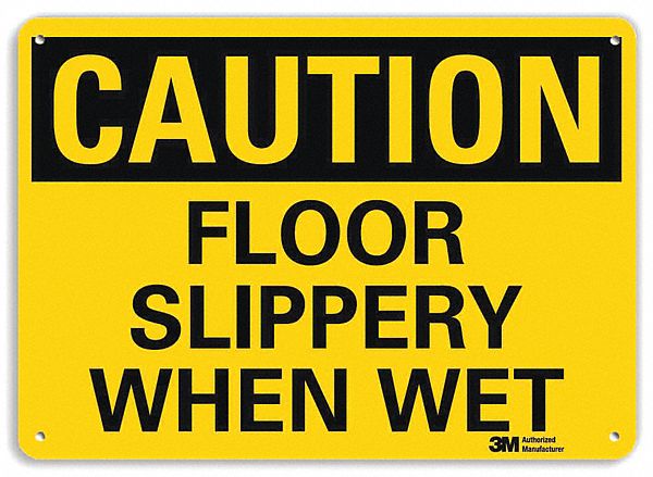 Caution Sign 7 inx10 in Plastic