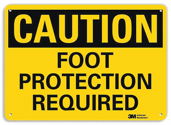 Caution Sign 10 inx14 in Aluminum