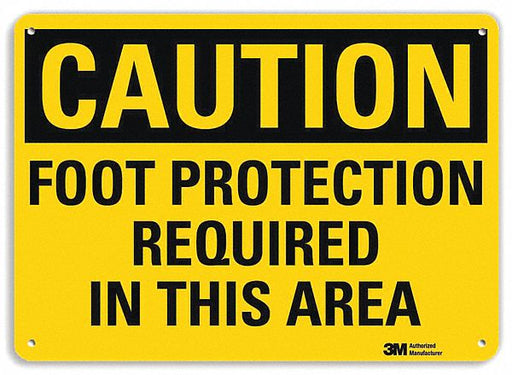 Caution Sign 7 in x 10 in Aluminum