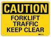 Caution Sign 7 inx10 in Plastic