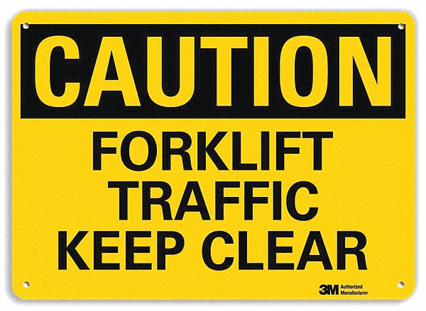 Caution Sign 7 inx10 in Plastic