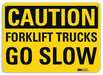 Caution Sign 7 in x 10 in Plastic