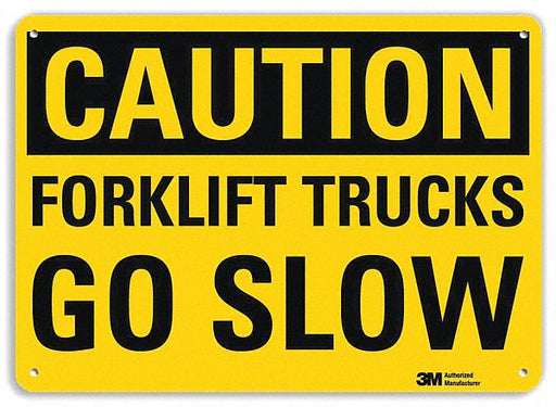 Caution Sign 7 in x 10 in Plastic