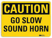 Caution Sign 7 inx10 in Plastic