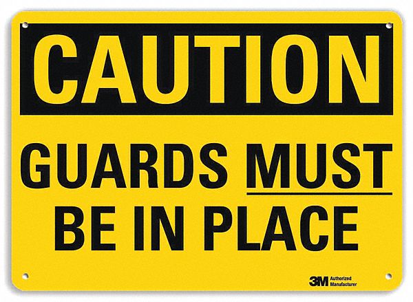 Caution Sign 7 inx10 in Plastic