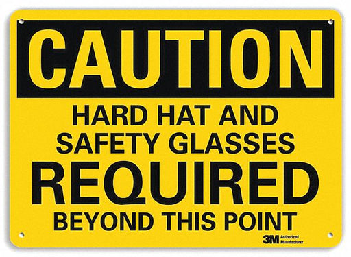 Safety Sign 7 in x 10 in Aluminum
