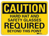 Caution Sign 10 inx14 in Aluminum