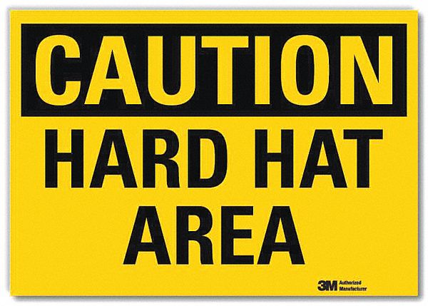Caution Sign 7 in x 10 in Rflct Sheeting