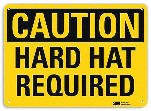 Caution Sign 7 inx10 in Plastic