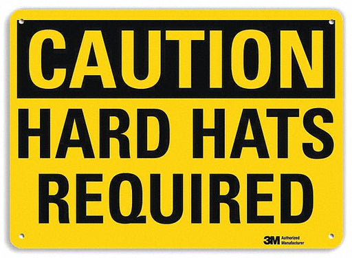 Caution Sign 7 in x 10 in Plastic