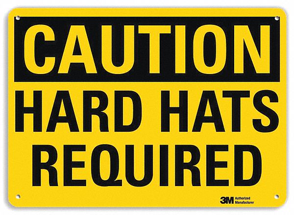 Caution Sign 7 in x 10 in Plastic